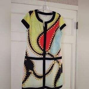 Adore Multicolor Zipper Print Mini Dress.Like New